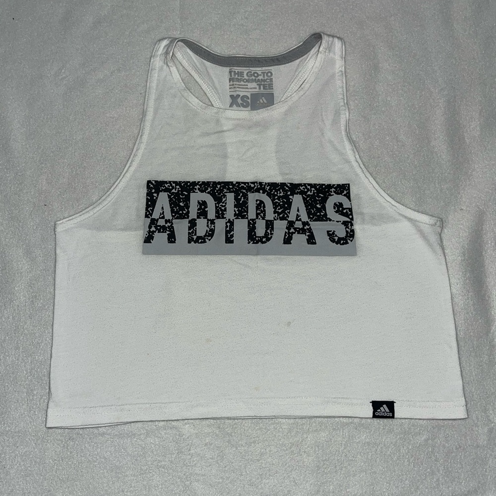 Adidas White Performance Tank Top